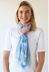 ABSTRACT SCARF - blue pink